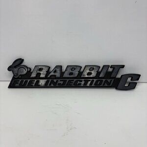 75 76 77 78 79 80 81 82 83 84 VW RABBIT C REAR EMBLEM LOGO BADGE USED OEM A24234